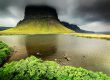 Исландия гора закрыта тучами