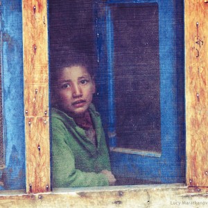 boy in window in pakistan