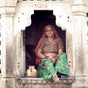 indian woman in jaipur in india