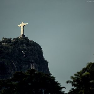 statue of jesus cristo on corcovado mountain in rio de janeiro in brasil