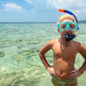 snorkeling for children on havelock island in andaman in india
