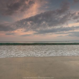 sea at sunset on havelock island in andaman in india