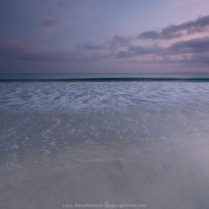 sea blue waves at sunset on havelock island in andaman in india