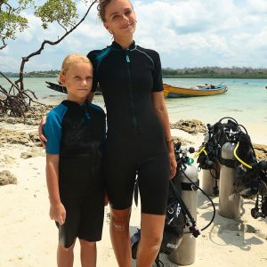 diving for children in andaman ilands in india