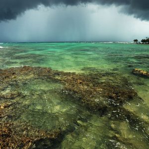 storm begins on neil island in andaman in india